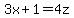 3x%2B1=4z