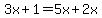 3x%2B1=5x%2B2x