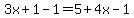 3x%2B1-1=5%2B4x-1