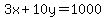 3x%2B10y=1000