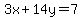 3x%2B14y=7