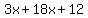 3x%2B18x%2B12+