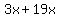 3x%2B19x