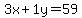 3x%2B1y=59
