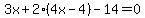 3x%2B2%284x-4%29-14=0