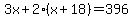 3x%2B2%28x%2B18%29=396