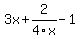 3x%2B2%2F4x-1