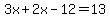 3x%2B2x-12=13