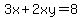 3x%2B2xy=8