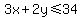 3x%2B2y%3C=34