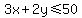3x%2B2y%3C=50
