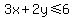3x%2B2y%3C=6