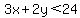 3x%2B2y%3C24