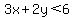 3x%2B2y%3C6