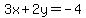 3x%2B2y=-4