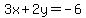 3x%2B2y=-6