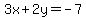 3x%2B2y=-7