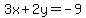 3x%2B2y=-9