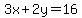 3x%2B2y=16