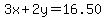 3x%2B2y=16.50