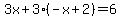 3x%2B3%28-x%2B2%29=6