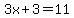 3x%2B3=11