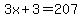 3x%2B3=207