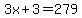 3x%2B3=279