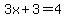 3x%2B3=4