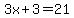 3x%2B3+=+21