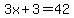 3x%2B3+=+42