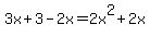 3x%2B3-2x=2x%5E2%2B2x