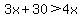 3x%2B30%3E4x