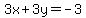 3x%2B3y=-3
