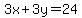 3x%2B3y=24