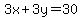 3x%2B3y=30