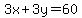 3x%2B3y=60