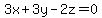 3x%2B3y-2z=0