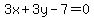 3x%2B3y-7=0