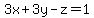 3x%2B3y-z=1