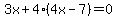 3x%2B4%284x-7%29=0