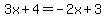 3x%2B4=-2x%2B3