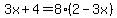 3x%2B4=8%282-3x%29