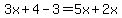 3x%2B4-3=5x%2B2x