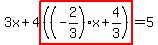 3x%2B4highlight%28%28%28-2%2F3%29x%2B4%2F3%29%29=5