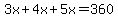 3x%2B4x%2B5x=360