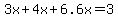 3x%2B4x%2B6.6x=3
