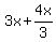 3x%2B4x%2F3