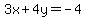 3x%2B4y=-4