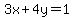 3x%2B4y=1
